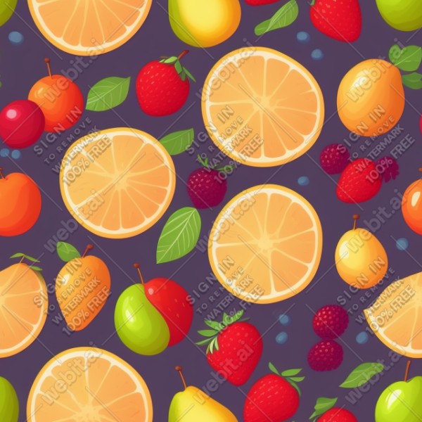 Fruits flat illustration, trending on artstation, base color, albedo, detailed, 4k