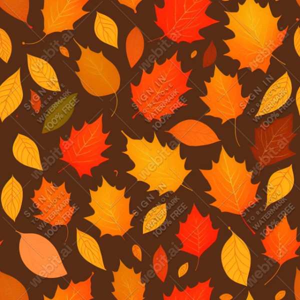 Autumn leaves illustration flat texture, trending on artstation, base color, albedo, detailed, 4k