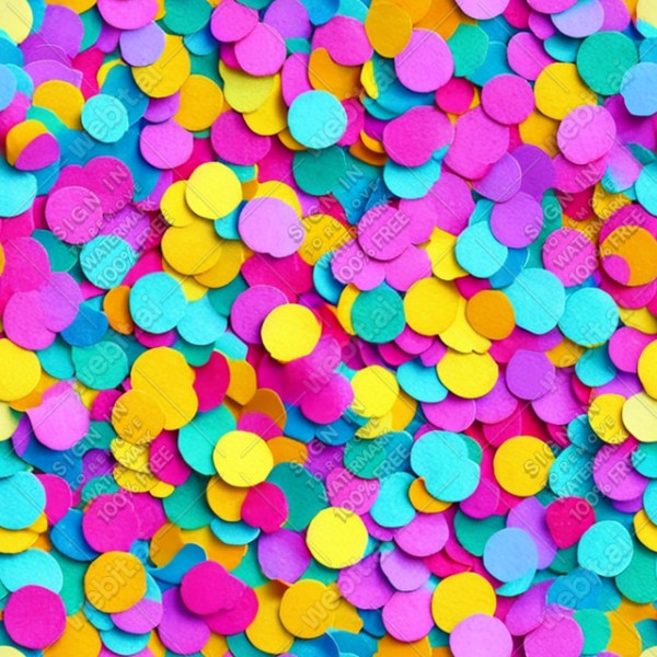 Confetti illustration flat texture, trending on artstation, base color, albedo, detailed, 4k