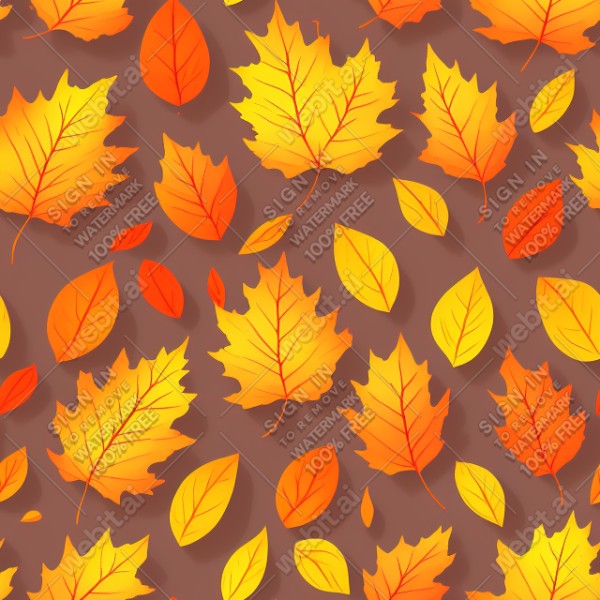 Autumn leaves illustration flat texture, trending on artstation, base color, albedo, detailed, 4k