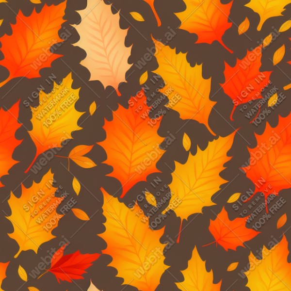 Autumn leaves illustration flat texture, trending on artstation, base color, albedo, detailed, 4k