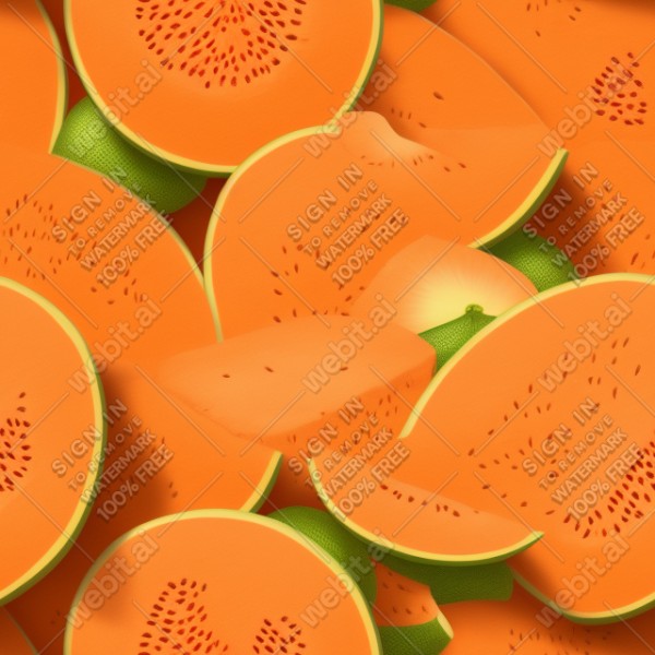 Cantaloupe illustration texture, trending on artstation, base color, albedo, detailed, 4k