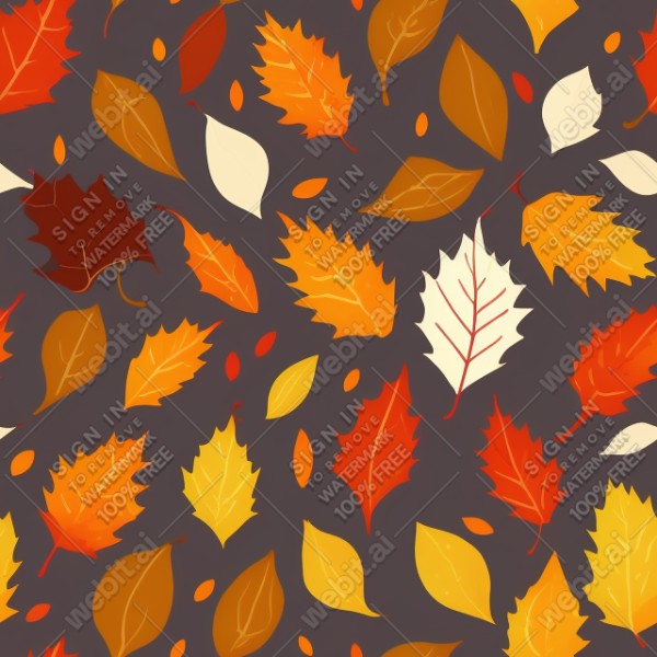 Autumn leaves illustration flat texture, trending on artstation, base color, albedo, detailed, 4k