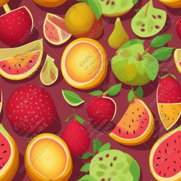 Fruit illustration flat texture, trending on artstation, base color, albedo, detailed, 4k
