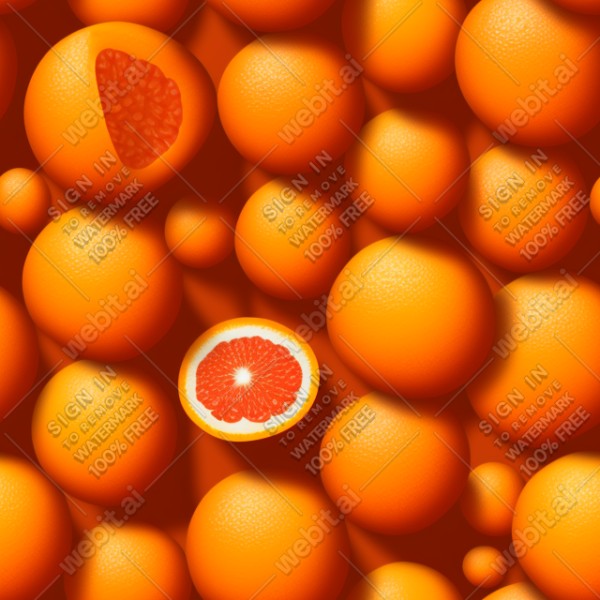 Orange fruit illustration graphic design wall texture, trending on artstation, base color, albedo, detailed, 4k