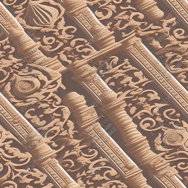 Ornate temple floor flat texture, trending on artstation, base color, albedo, detailed, 4k