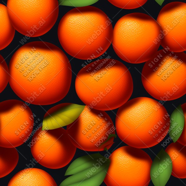 Orange fruit illustration wall texture, trending on artstation, base color, albedo, detailed, 4k