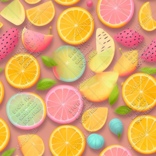 Pastel fruits texture, trending on artstation, base color, albedo, detailed, 4k
