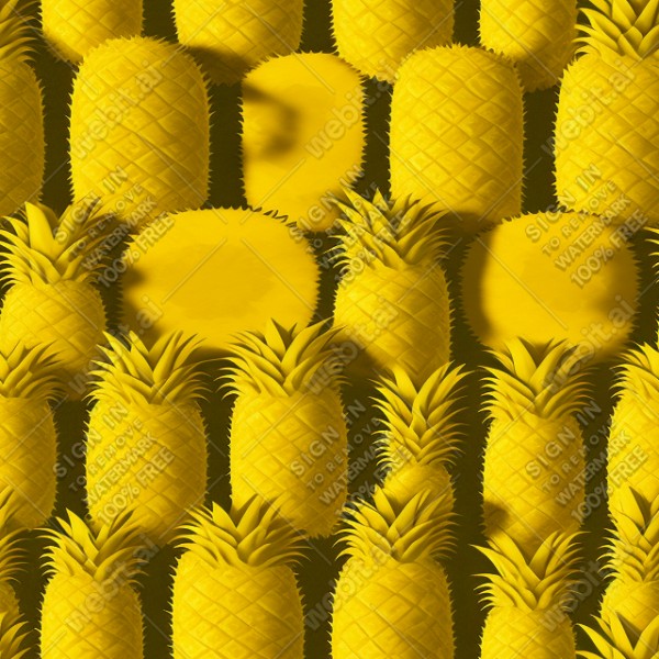 Pineapple illustration wall texture, trending on artstation, base color, albedo, detailed, 4k
