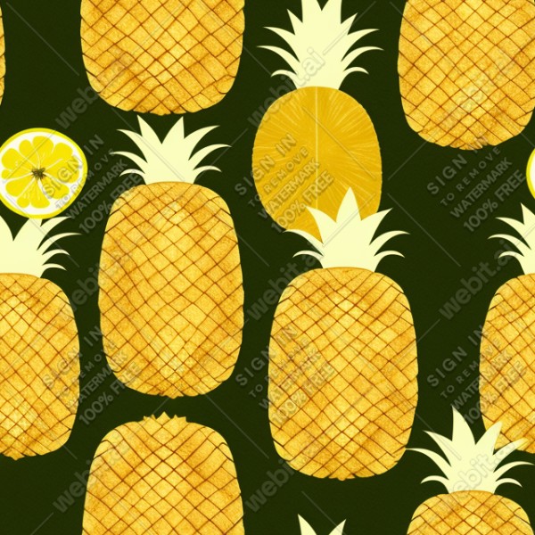 Pineapple illustration texture, trending on artstation, base color, albedo, detailed, 4k
