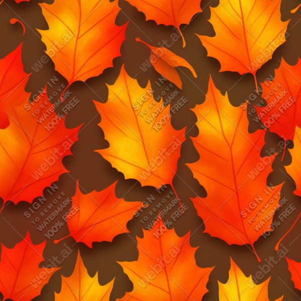 Autumn leaves illustration flat texture, trending on artstation, base color, albedo, detailed, 4k
