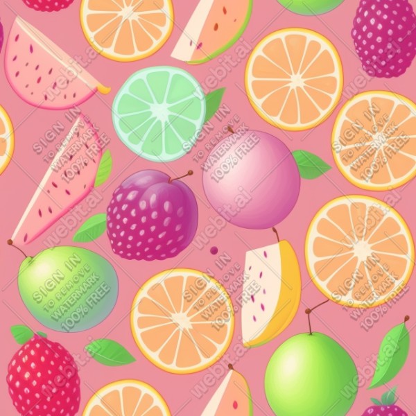 Pastel fruits flat illustration, trending on artstation, base color, albedo, detailed, 4k