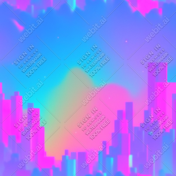 Aesthetic vaporwave psychedelic rainbow night city texture, trending on artstation, base color, albedo, detailed, 4k