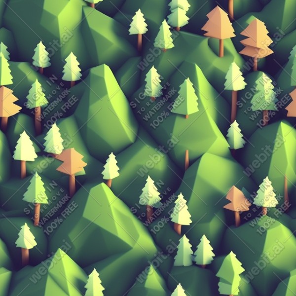 Forest aesthetic low poly texture, trending on artstation, base color, albedo, detailed, 4k