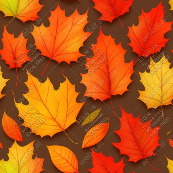 Autumn leaves illustration flat texture, trending on artstation, base color, albedo, detailed, 4k