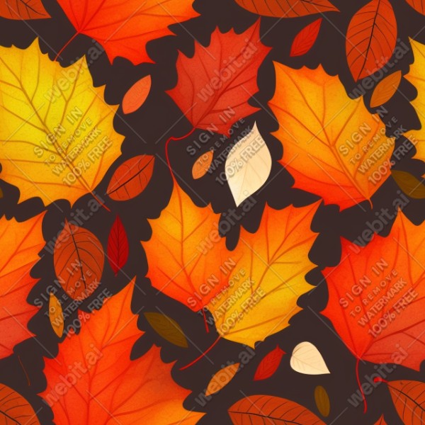 Autumn leaves illustration flat texture, trending on artstation, base color, albedo, detailed, 4k