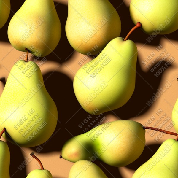 Pear illustration wall texture, trending on artstation, base color, albedo, detailed, 4k