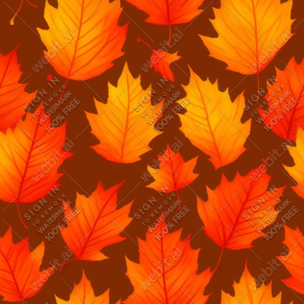 Autumn leaves illustration flat texture, trending on artstation, base color, albedo, detailed, 4k