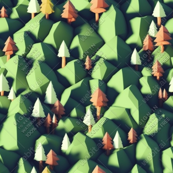 Forest aesthetic low poly texture, trending on artstation, base color, albedo, detailed, 4k
