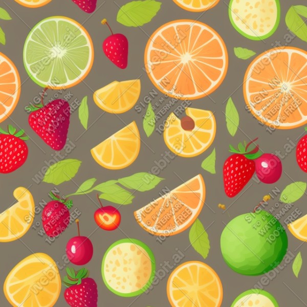 Fruits illustration flat texture, trending on artstation, base color, albedo, detailed, 4k