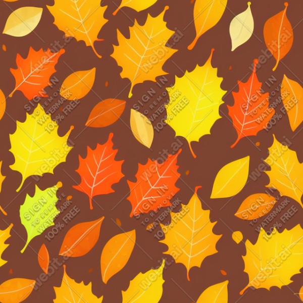 Autumn leaves illustration flat texture, trending on artstation, base color, albedo, detailed, 4k