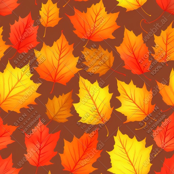 Autumn leaves illustration flat texture, trending on artstation, base color, albedo, detailed, 4k