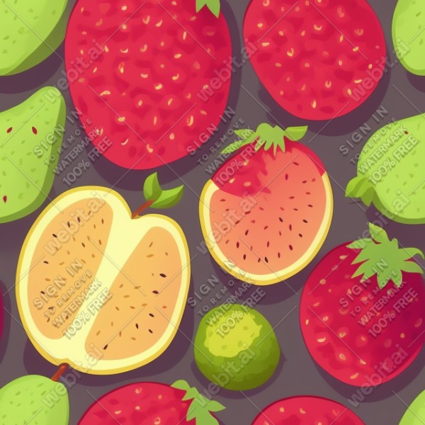 Fruit flat illustration, trending on artstation, base color, albedo, detailed, 4k