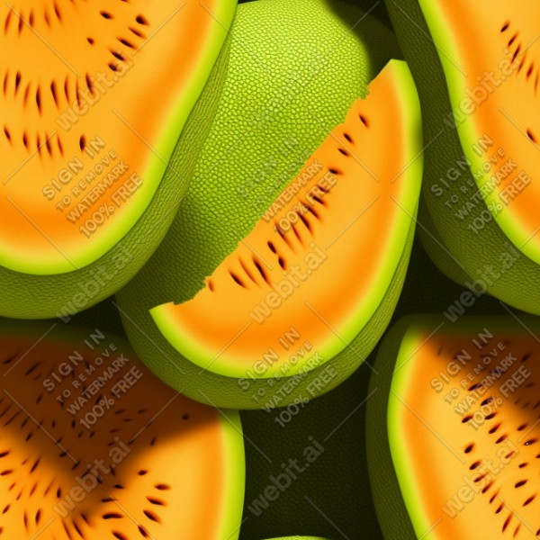 Cantaloupe illustration texture, trending on artstation, base color, albedo, detailed, 4k