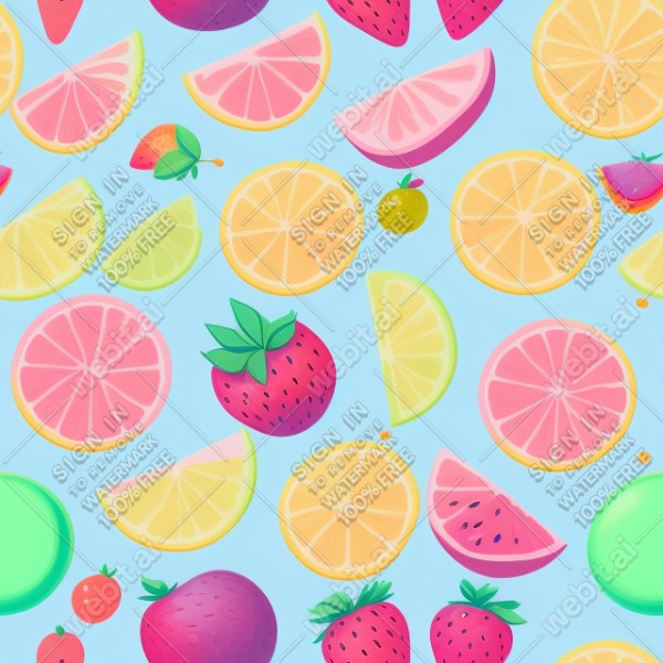 Pastel fruits flat illustration, trending on artstation, base color, albedo, detailed, 4k