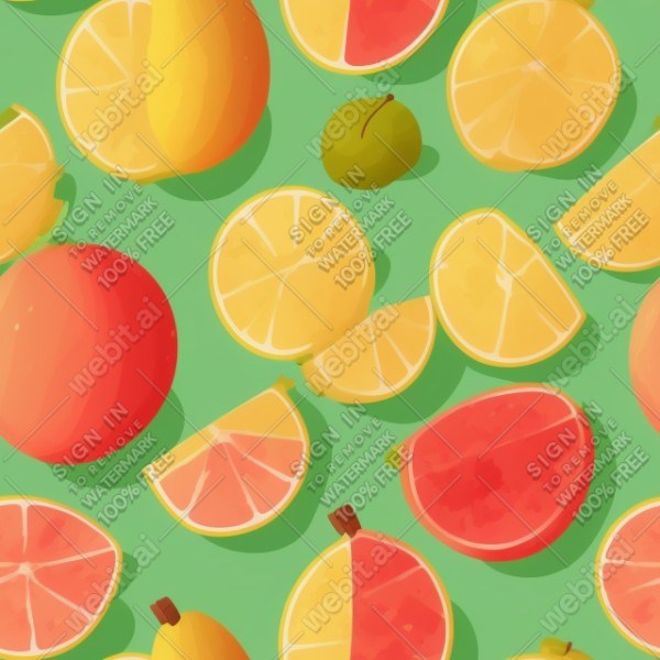 Fruits illustration flat texture, trending on artstation, base color, albedo, detailed, 4k