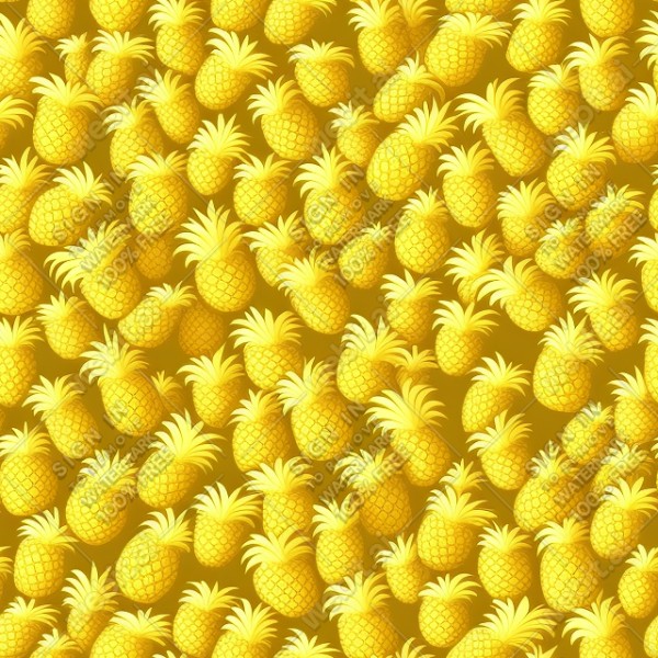 Pineapple illustration wall texture, trending on artstation, base color, albedo, detailed, 4k