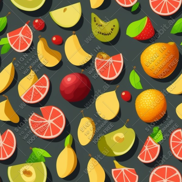 Fruit illustration flat texture, trending on artstation, base color, albedo, detailed, 4k