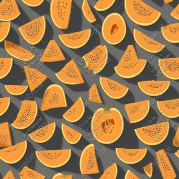 Cantaloupe illustration wall texture, trending on artstation, base color, albedo, detailed, 4k