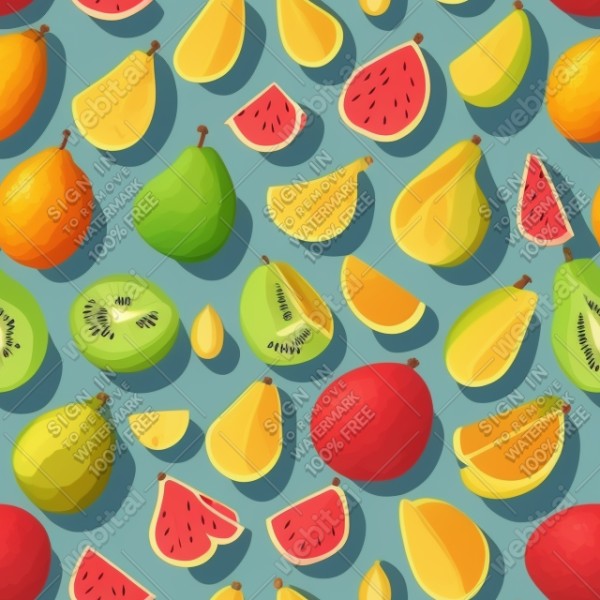 Fruit illustration flat texture, trending on artstation, base color, albedo, detailed, 4k