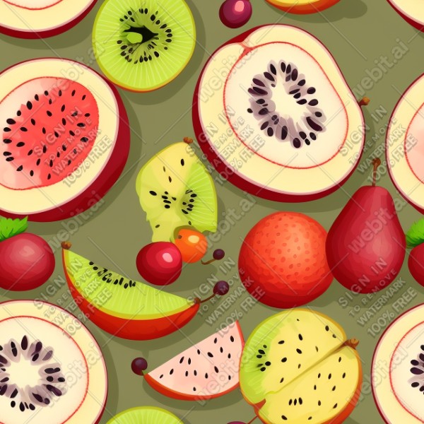 Fruit illustration flat texture, trending on artstation, base color, albedo, detailed, 4k