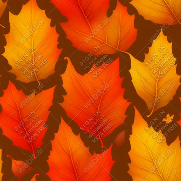 Autumn leaves illustration flat texture, trending on artstation, base color, albedo, detailed, 4k