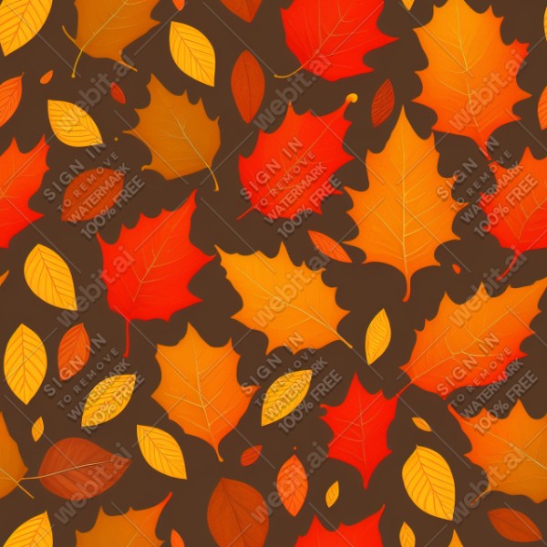 Autumn leaves illustration flat texture, trending on artstation, base color, albedo, detailed, 4k