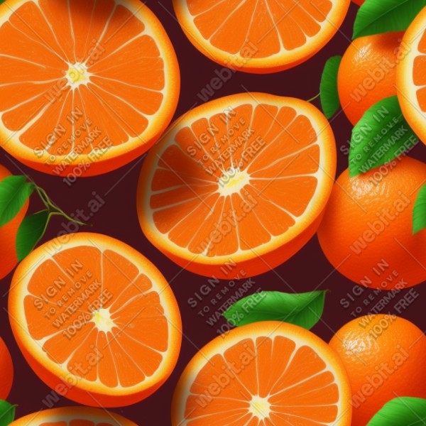 Orange fruit illustration wall texture, trending on artstation, base color, albedo, detailed, 4k