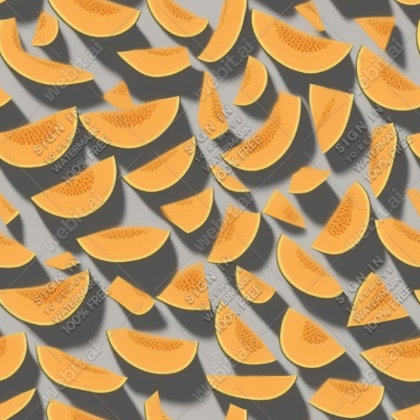 Cantaloupe illustration wall texture, trending on artstation, base color, albedo, detailed, 4k