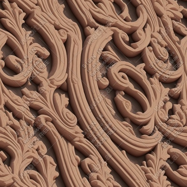 Ornate temple wall flat texture, trending on artstation, base color, albedo, detailed, 4k