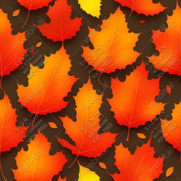 Autumn leaves illustration flat texture, trending on artstation, base color, albedo, detailed, 4k