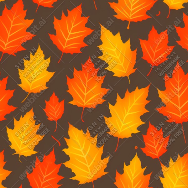 Autumn leaves illustration flat texture, trending on artstation, base color, albedo, detailed, 4k