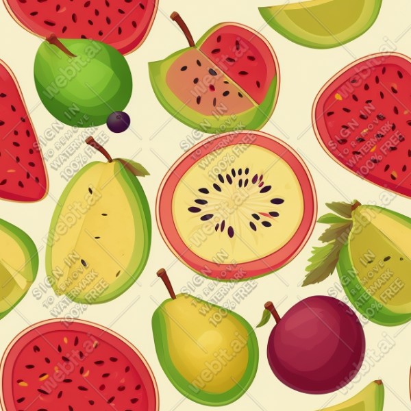 Fruit flat illustration, trending on artstation, base color, albedo, detailed, 4k