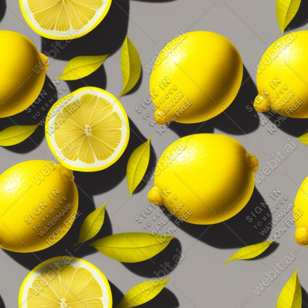 Lemon illustration wall texture, trending on artstation, base color, albedo, detailed, 4k
