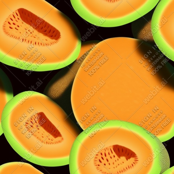 Cantaloupe illustration texture, trending on artstation, base color, albedo, detailed, 4k