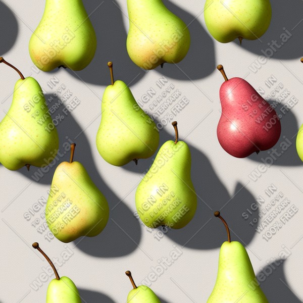 Pear illustration wall texture, trending on artstation, base color, albedo, detailed, 4k