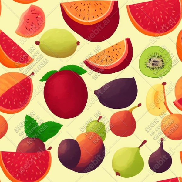 Fruits flat illustration, trending on artstation, base color, albedo, detailed, 4k
