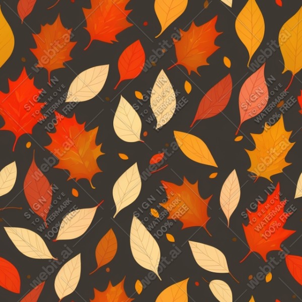 Autumn leaves illustration flat texture, trending on artstation, base color, albedo, detailed, 4k