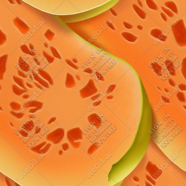 Cantaloupe illustration texture, trending on artstation, base color, albedo, detailed, 4k