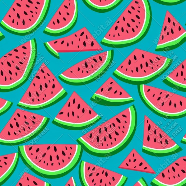 Watermelon illustration wall texture, trending on artstation, base color, albedo, detailed, 4k